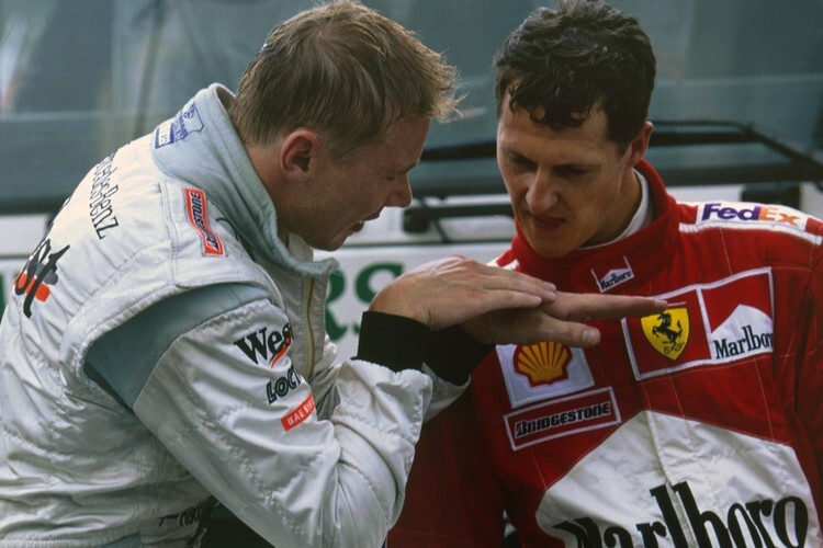 Mika Häkkinen und Michael Schumacher im Jahr 2000