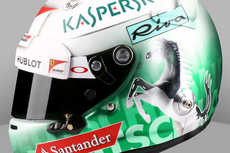 Der neue Helm von Sebastian Vettel