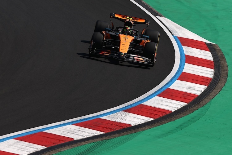 Melbourne-Sieger Lando Norris sicherte sich auf den weichen Reifen die FP1-Bestzeit in Schanghai