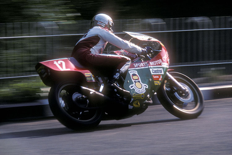 Mike Hailwood bei der TT 1978 mit Ducati