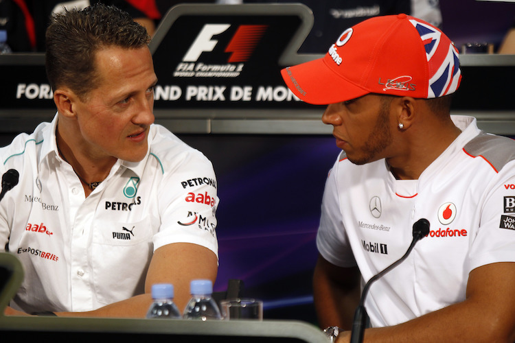 Michael Schumacher und Lewis Hamilton