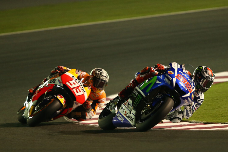 Katar-Test: Yamaha-Pilot Jorge Lorenzo vor Marc Márquez auf der Repsol-Honda