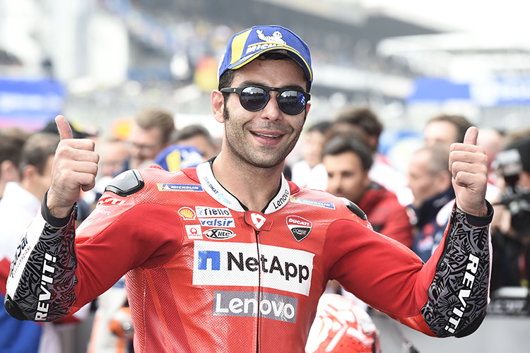 Zum ersten Mal für das Ducati-Werksteam auf dem Podest: Danilo Petrucci