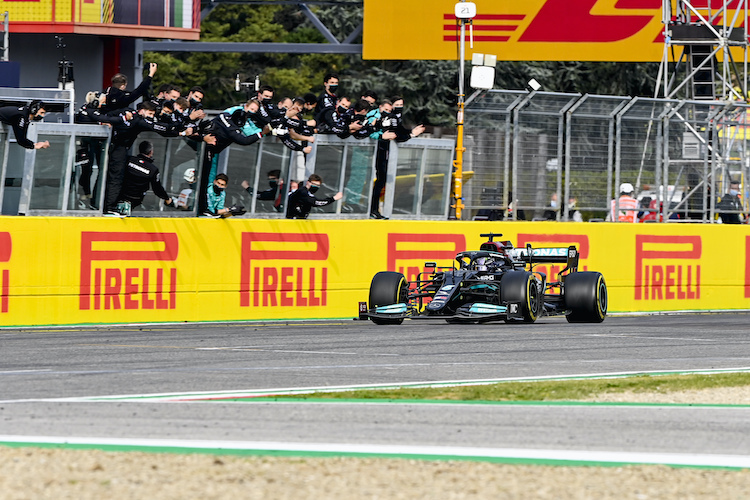 Lewis Hamilton kam in Imola als Zweiter ins Ziel 