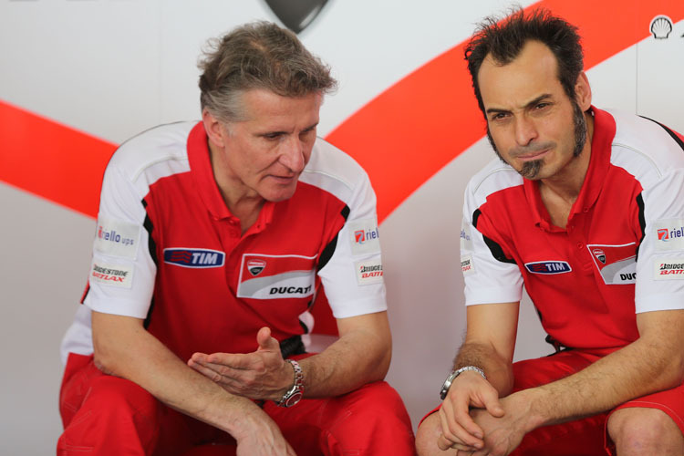 MotoGP-Projektleiter Paolo Ciabatti und Vitto Guareschi