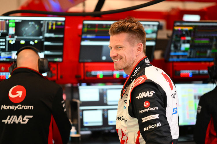 Nico Hülkenberg in der Haas-Garage. Der Deutsche wechselt kommende Saison zu Sauber