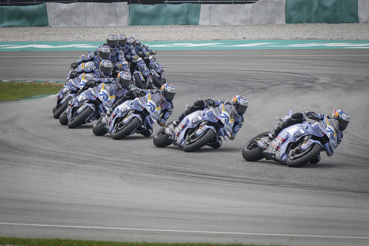 Serienfoto zeigt die Präzision von Alex Márquez am Freitag in Sepang