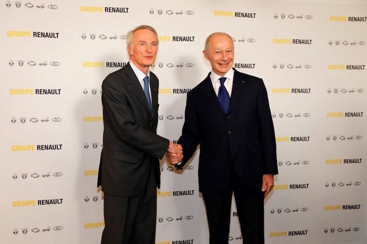 Jean-Dominique Senard (links) und Thierry Bolloré, das neue Führungsduo von Renault