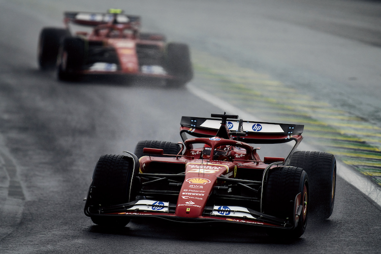 Charles Leclerc und Carlos Sainz in Brasilien