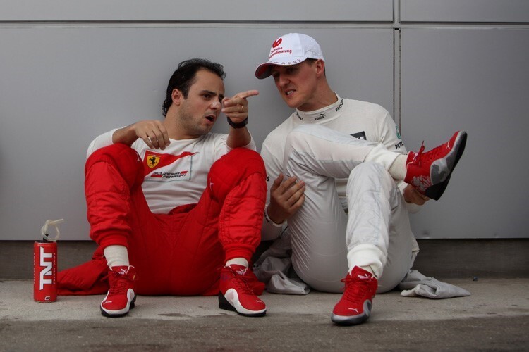 Felipe Massa mit Michael Schumacher