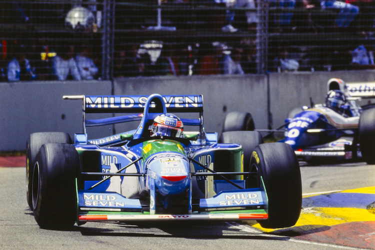 Michael Schumacher gegen Damon Hill in Adelaide 1994