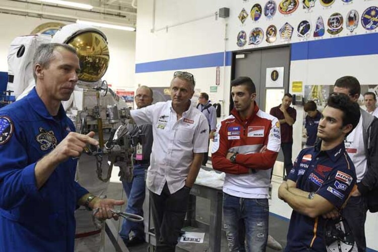 Astronaut Luca Parmitano, Schwantz, Iannone und Pedrosa