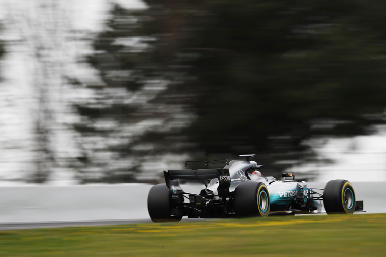 Lewis Hamilton war am Vormittag der schnellste Mann auf der Piste