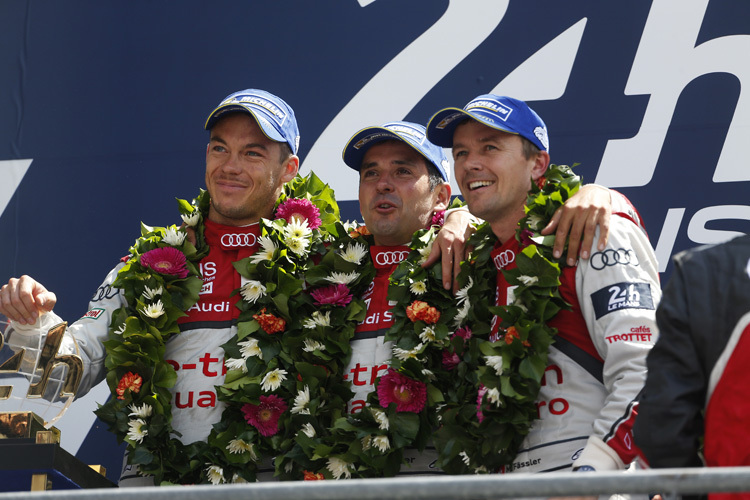 Nun dreifache Le-Mans-Sieger: Lotterer, Treluyer, Fässler