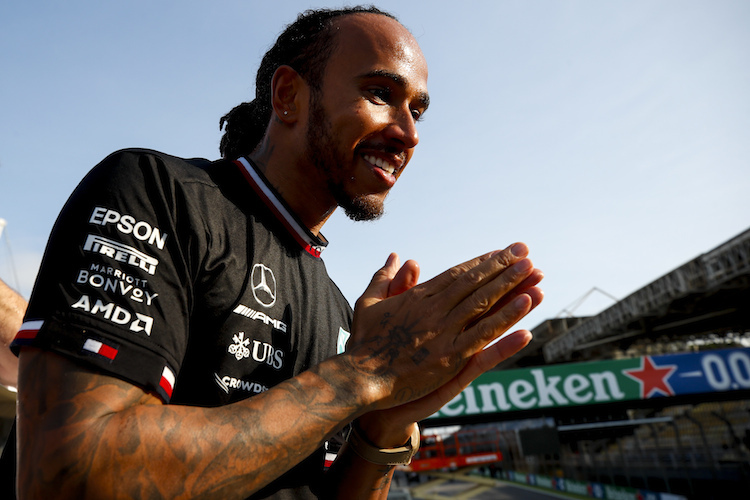 Lewis Hamilton durfte trotz der umstrittenen Szene in Runde 48 den Sieg bejubeln