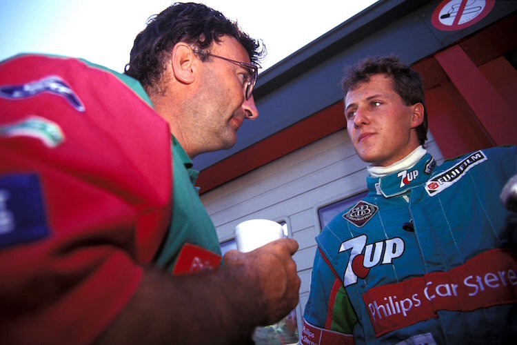 Teambesitzer Eddie Jordan und Michael Schumacher