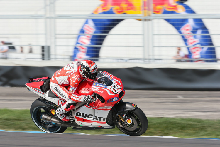 Andrea Dovizioso 2014 in Indy auf der Ducati