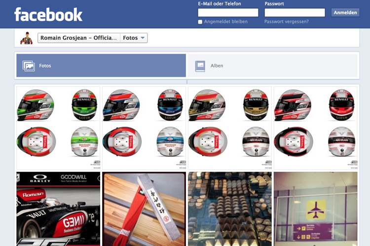 Romain Grosjean auf Facebook