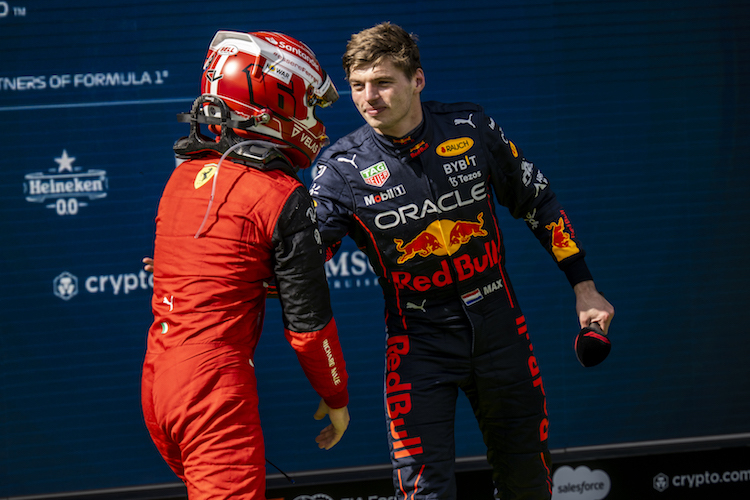 Charles Leclerc und Max Verstappen