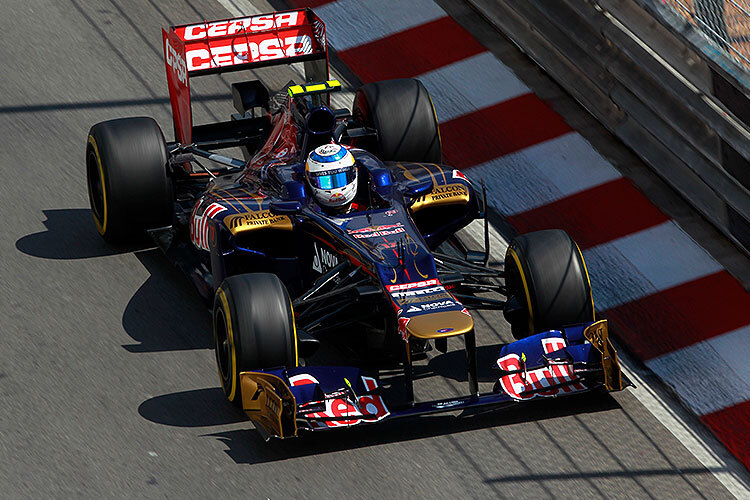 Jean-Eric Vergne mit seinem Toro Rosso in Monaco 2012