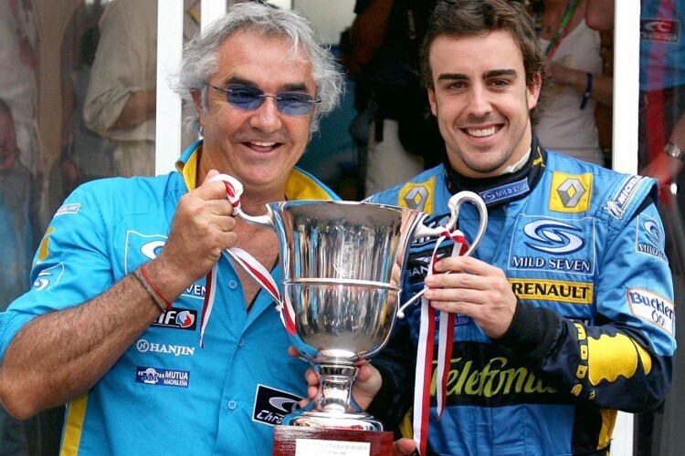 Flavio Briatore und Fernando Alonso zu glorreichen Renault-Zeiten