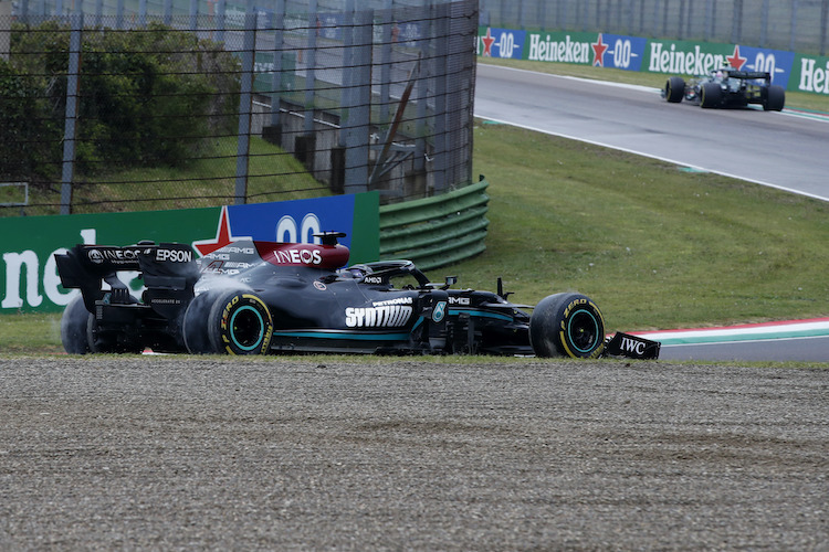 Lewis Hamilton blieb in Imola nicht fehlerfrei, hatte aber Glück im Unglück