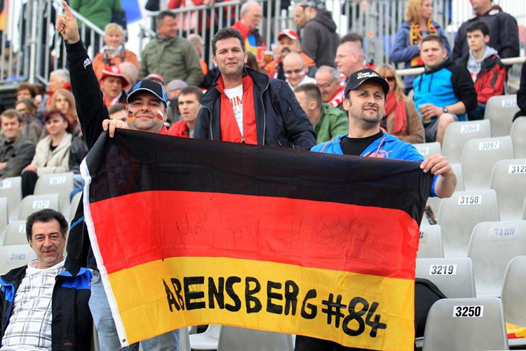 Zahlreiche deutsche Fans waren beim Polen-GP in Bromberg