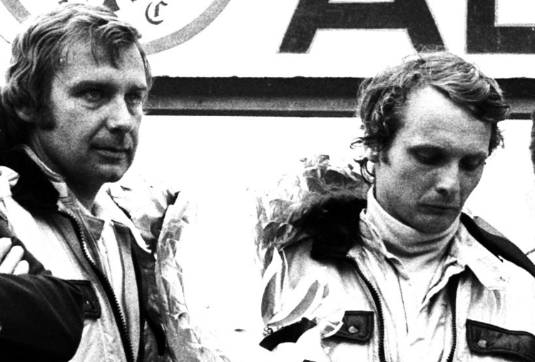 Sieger der 24 Stunden 1973 am Ring: HP Joisten mit Niki Lauda