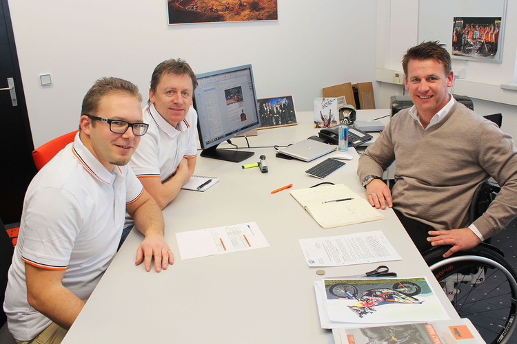 Bei KTM: Ing. Sebastian Risse, Mike Leitner und Pit Beirer