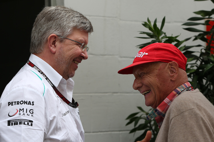 Ross Brawn und Niki Lauda
