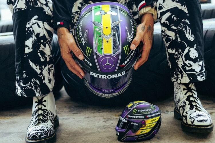 Mit diesem Helm fährt Lewis Hamilton in Interlagos
