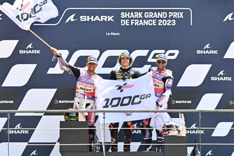 Beim 1000. Grand Prix in Le Mans jubelten vor Rekord-Kulisse drei Independent-Team-Fahrer: Martin, Bezzecchi und Zarco