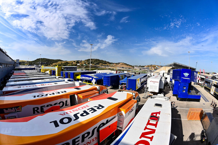 Die MotoGP-Trucks bleiben einen Tag länger in Jerez