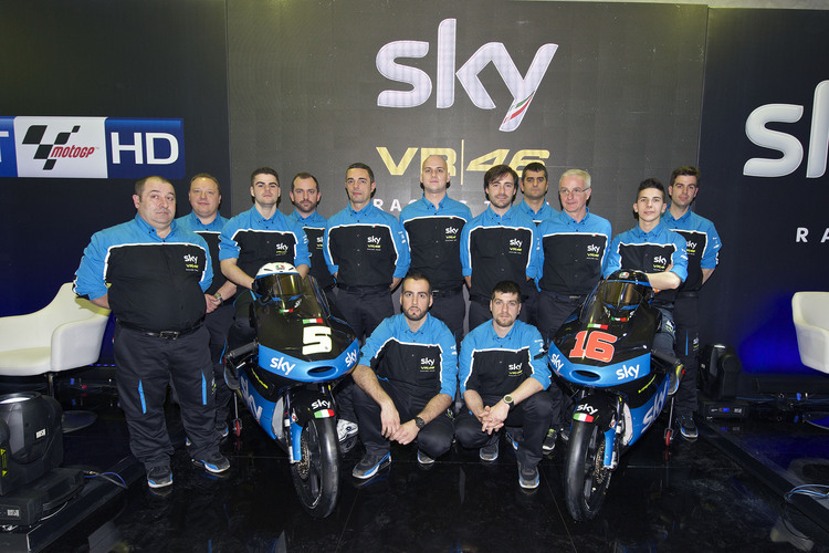 Das Sky Racing Team VR46 am Mittwoch in Tavullia