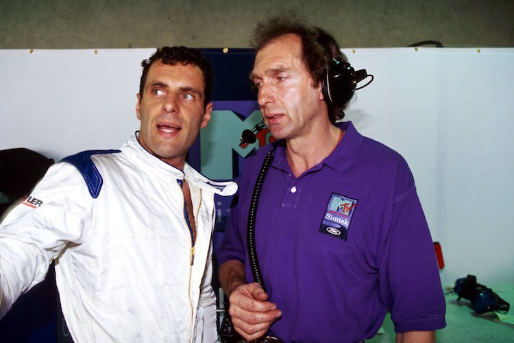 Roland Ratzenberger mit seinem Renningenieur Humphrey Corbett