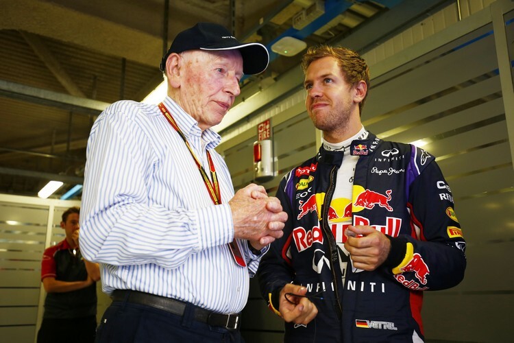 John Surtees im Gespräch mit Sebastian Vettel