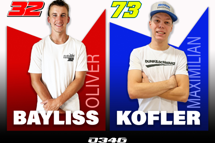 Neue Fahrer bei D34G Ducati: Oli Bayliss (li.) und Max Kofler