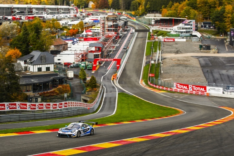 Porsche 911 GT3 R in der Eau Rouge: Die 24h von Spa sind eines der Highlights im GT-Sport