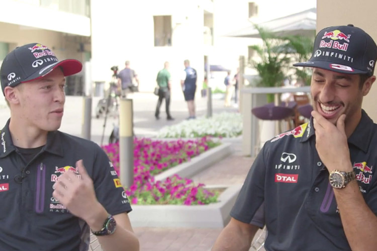 Wissen nun mehr voneinander: Die Red Bull Racing-Piloten Daniil Kvyat und Daniel Ricciardo