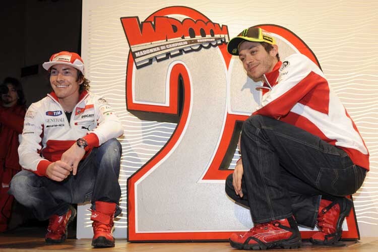 Das Ducati-Team 2012: Nicky Hayden und Valentino Rossi