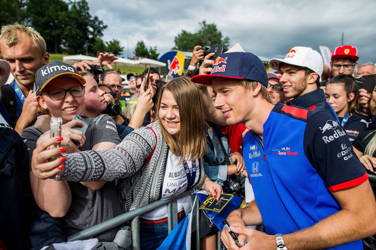 Toro Rosso-Pilot Brendon Hartley erfreute die Fans