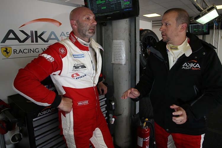 Schon 2015 in der französischen GT ein Team: Fabien Barthez (li.) und Olivier Panis 