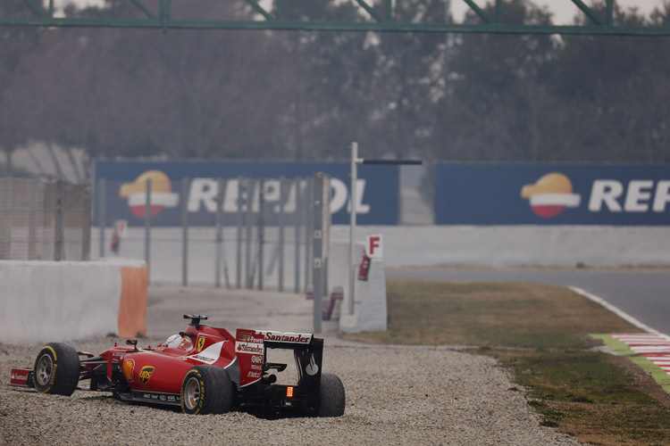 Die Auto-Position lässt auf einen Dreher von Sebastian Vettel schliessen