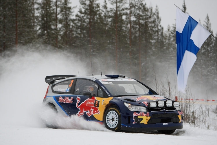 Kimi Raikkonen und Kaj Lindstrom (FIN) im Citroen C4 WRC
