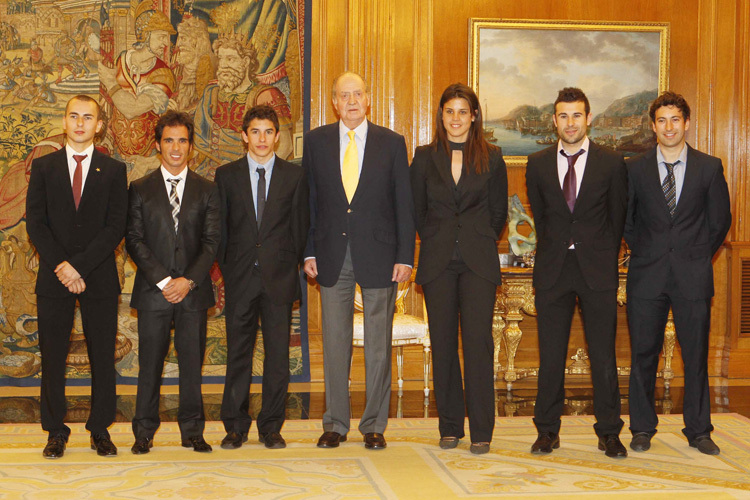 König Juan Carlos und die drei Weltmeister