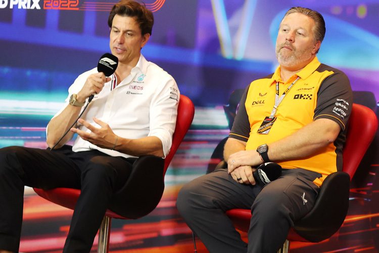 Zak Brown und Toto Wolff