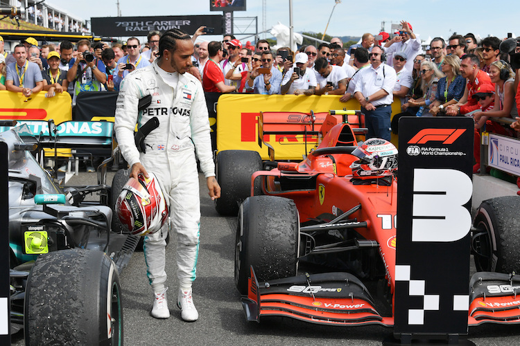 Lewis Hamilton in the Ferrari