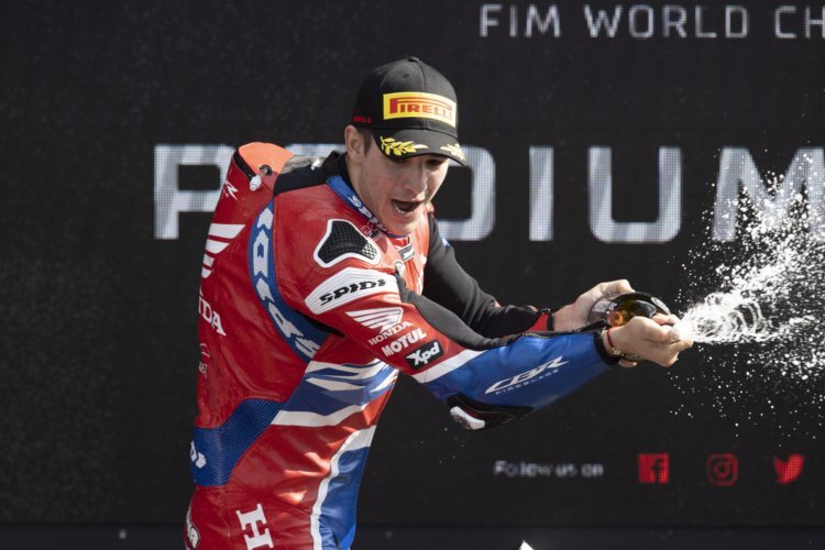 Iker Lecuona holte das bisher einzige Honda-Podium in der Superbike-WM 2022 