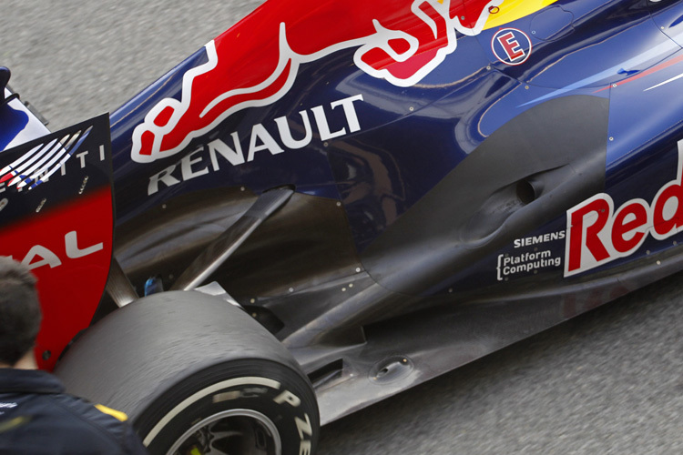 Das Heck des Red Bull Racing RB8