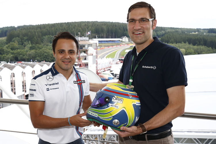 Felipe Massa mit Schuberth-Geschäftsleiter Christian Becker